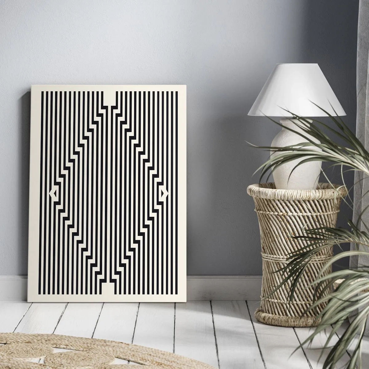 Obraz na płótnie - Geometryczna iluzja - 65x120 cm