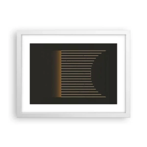 Plakat w białej ramie - Zbadać ciemność - 40x30 cm