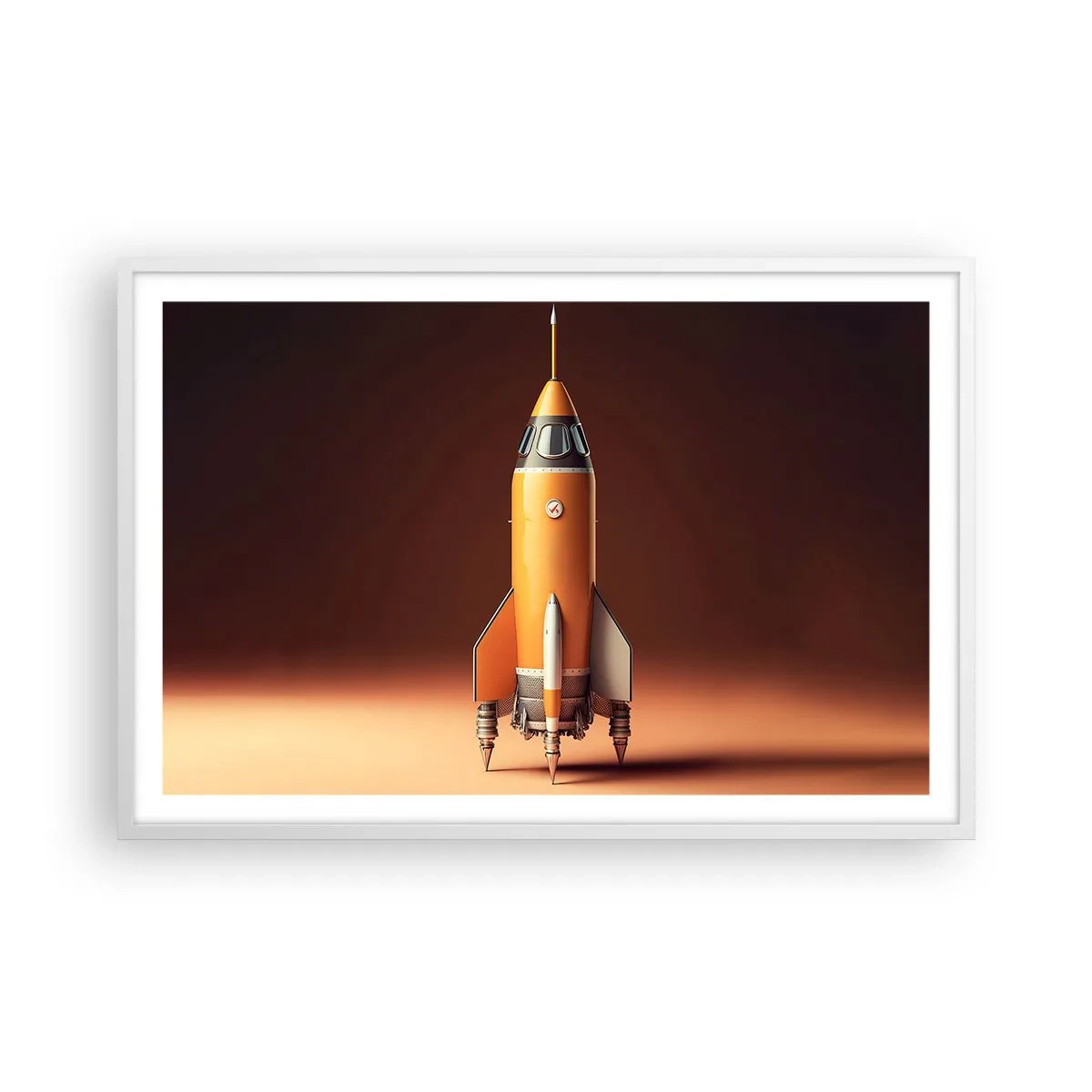 Plakat w białej ramie - Zaczyna się od marzenia - 91x61 cm