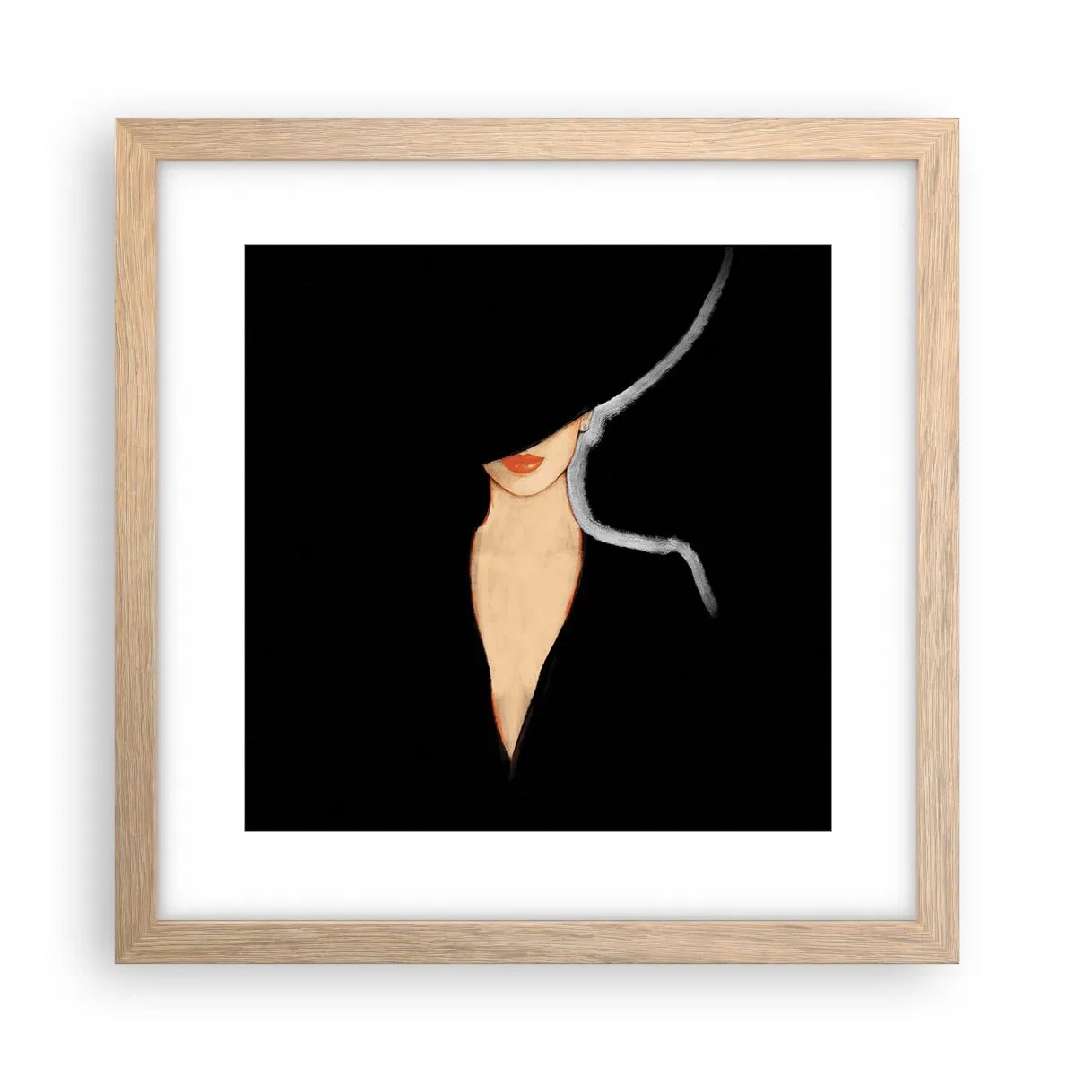 Plakat w ramie jasny dąb - Elegancja i styl - 30x30 cm