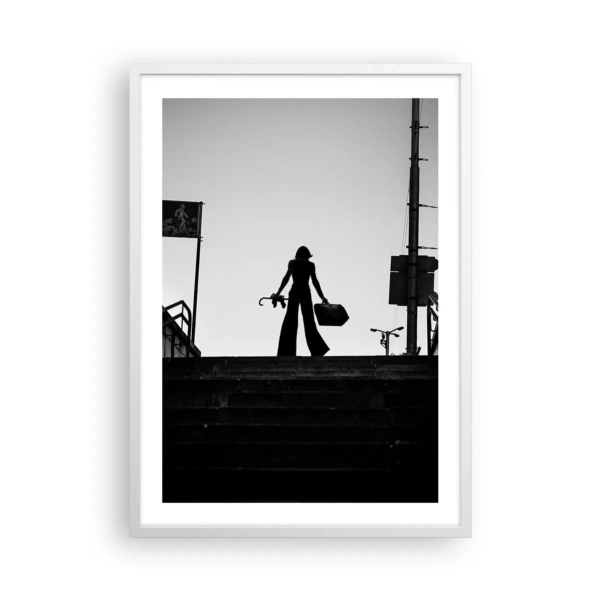 Plakat w białej ramie - Miejska wędrówka - 50x70 cm