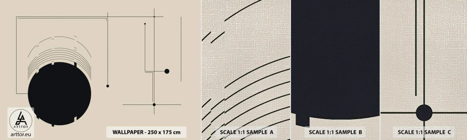 Fototapeta Próbka Premium Canvas - Sprężysta i dynamiczna kompozycja - Geometryczny, Minimalizm, Estetyczny - 100x30 cm