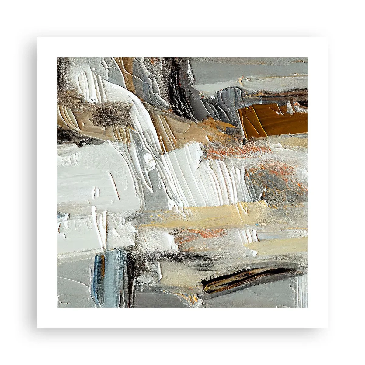 Plakat - Barwne nawarstwienia - 50x50 cm
