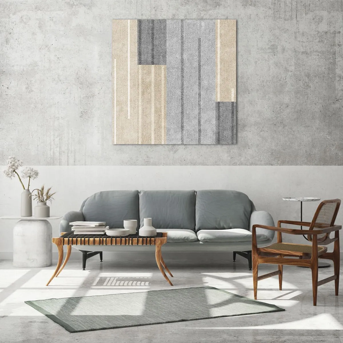 Obraz na szkle - Kompozycja: trzymać pion - 60x60 cm