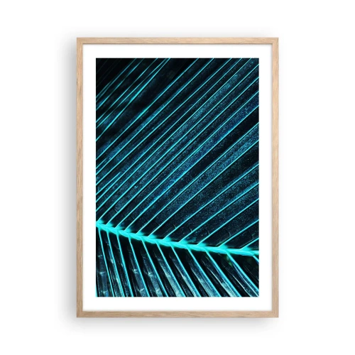 Plakat w ramie jasny dąb - Faktura zieleni - 50x70 cm