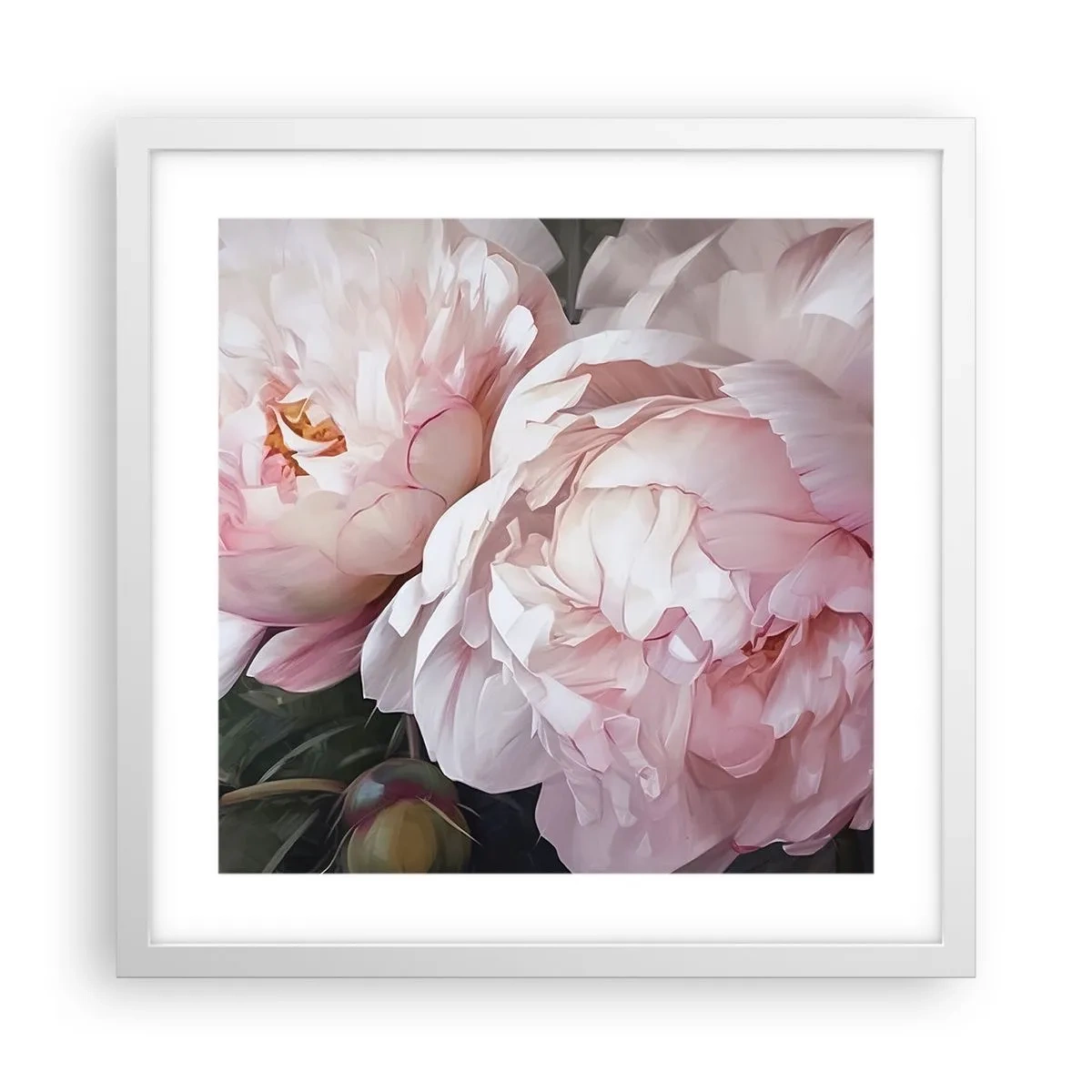 Plakat w białej ramie - Zatrzymane w rozkwicie - 40x40 cm