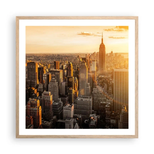 Plakat w ramie jasny dąb - Rosnąc w słońcu - 60x60 cm
