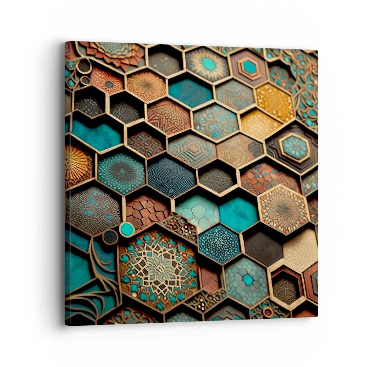 Obraz na płótnie - Arabskie ornamenty – wariacja - 30x30 cm