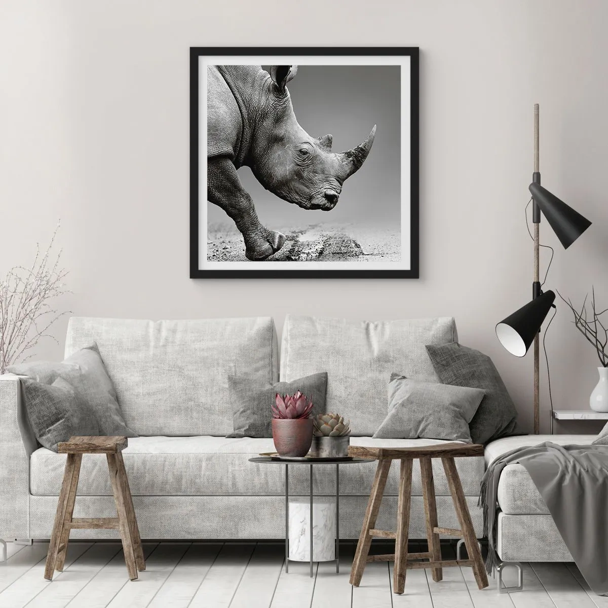 Plakat w czarnej ramie - Niepowstrzymana siła - 60x60 cm