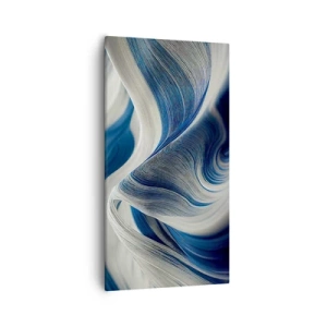 Obraz na płótnie - Płynność błękitu i bieli - 55x100 cm