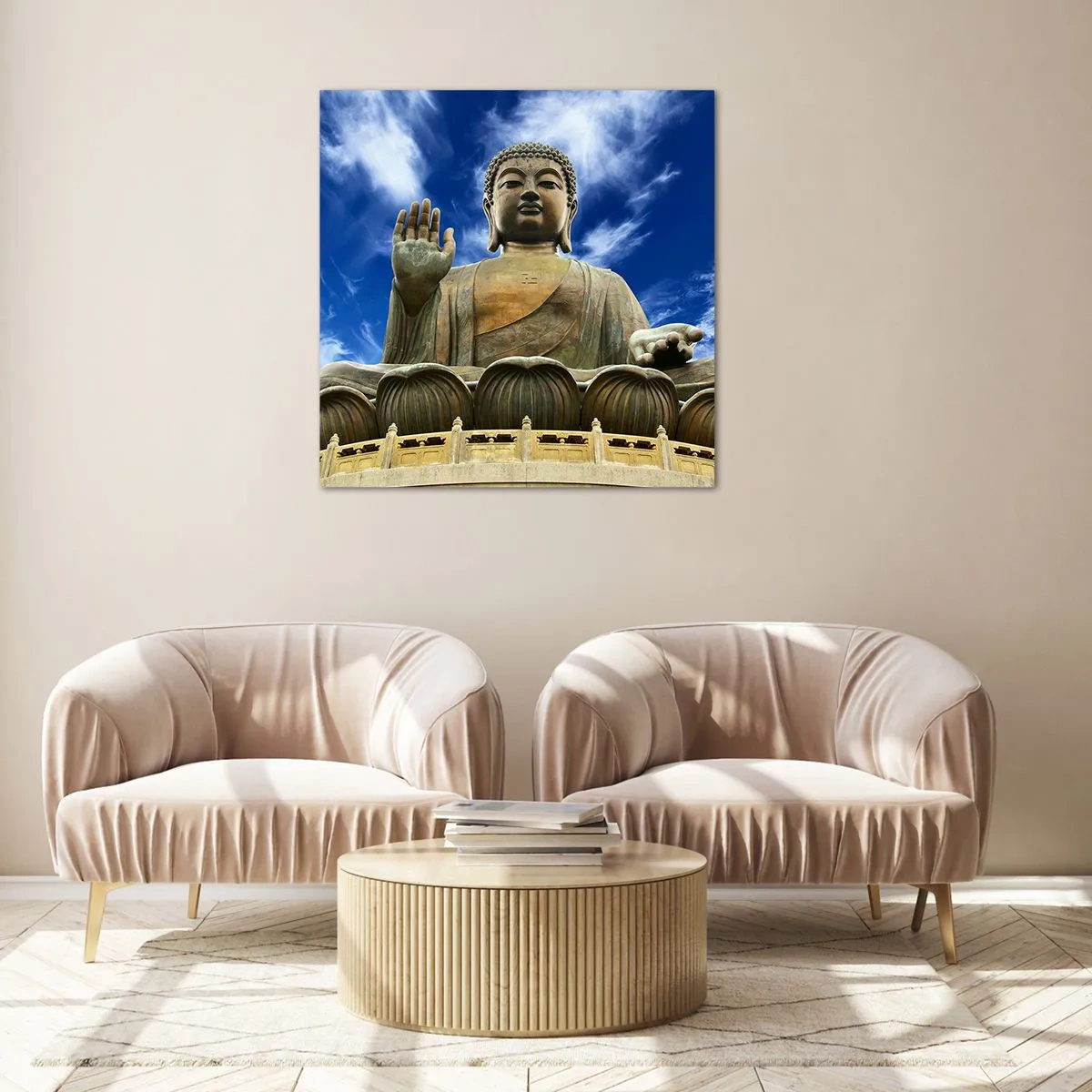 Obraz na szkle - Żyj bez strachu - 70x70 cm