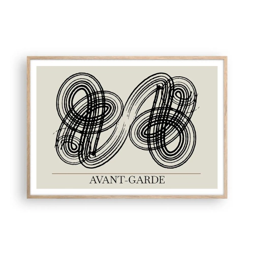 Plakat w ramie jasny dąb - Wyszło spontanicznie - 100x70 cm