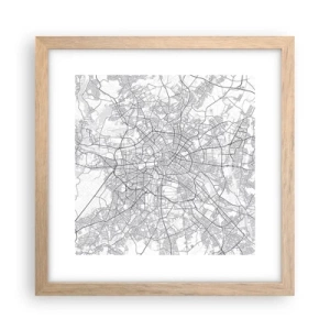 Plakat w ramie jasny dąb - Kwiat Berlina - 30x30 cm