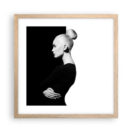 Plakat w ramie jasny dąb - Po prostu kobieta - 40x40 cm