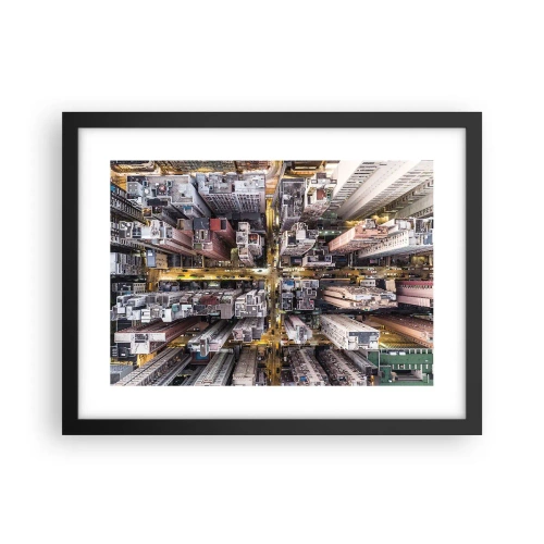 Plakat w czarnej ramie - Pozdrowienia z Hongkongu - 40x30 cm