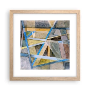 Plakat w ramie jasny dąb - Na wprost czy na skos? - 30x30 cm