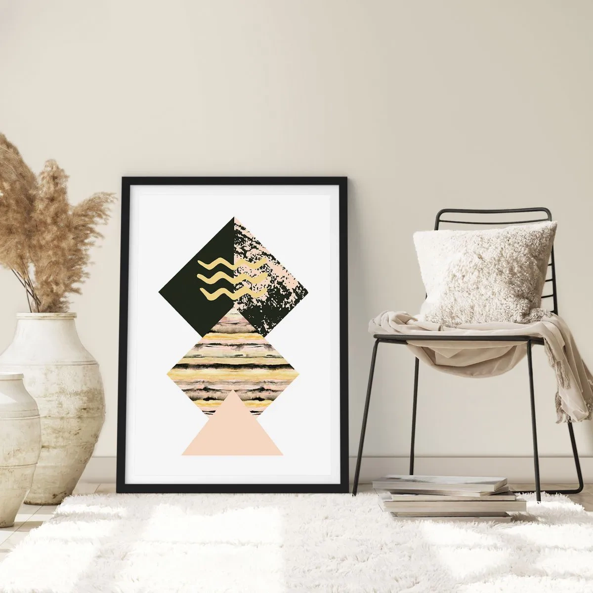 Plakat w czarnej ramie - Nie takie proste - 30x40 cm