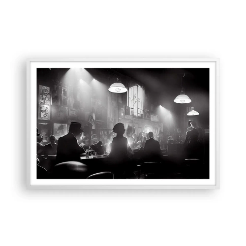 Plakat w białej ramie - W jazzowym klimacie - 91x61 cm