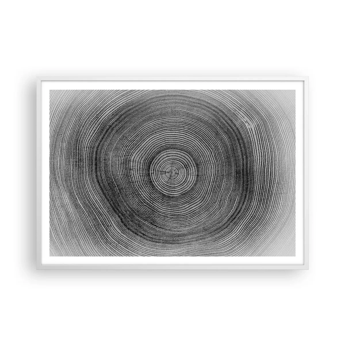 Plakat w białej ramie - Znak czasu - 100x70 cm