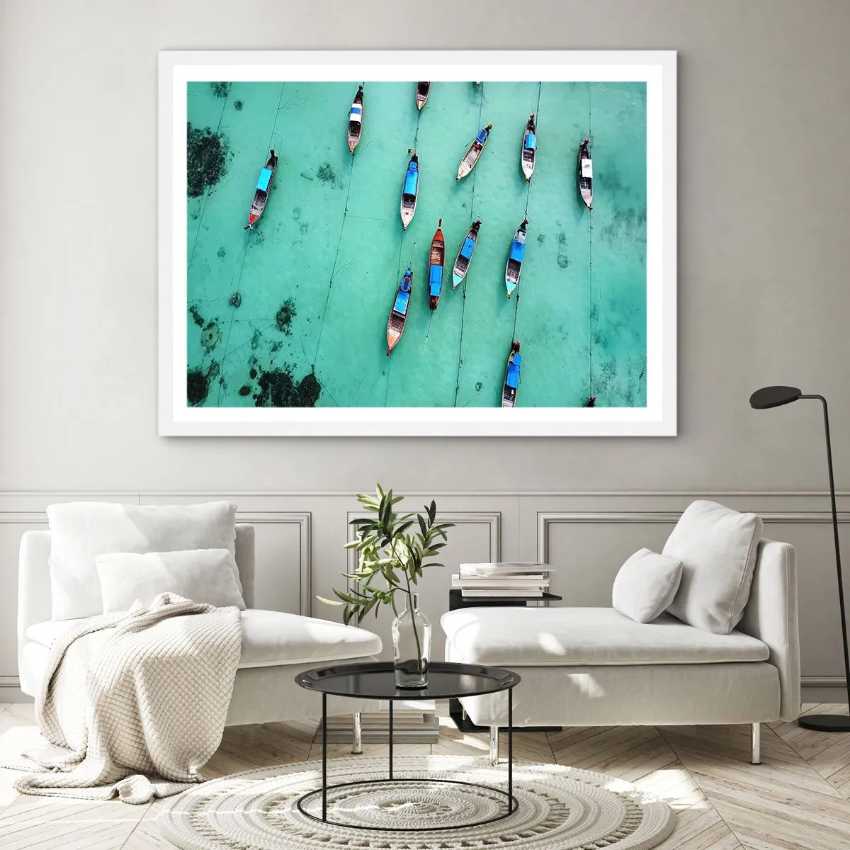 Plakat w białej ramie - W radosnym oczekiwaniu - 50x40 cm
