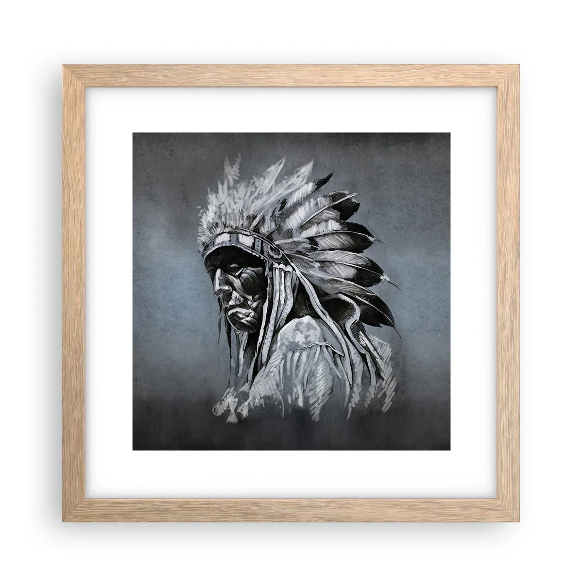 Plakat w ramie jasny dąb - Powrót do korzeni - 30x30 cm