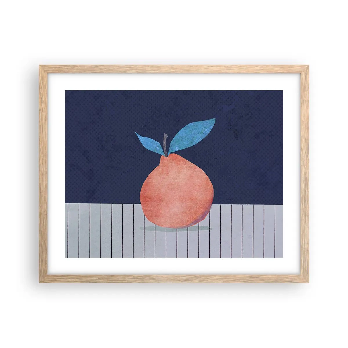 Plakat w ramie jasny dąb - Wypukłość i płaszczyzna - 50x40 cm