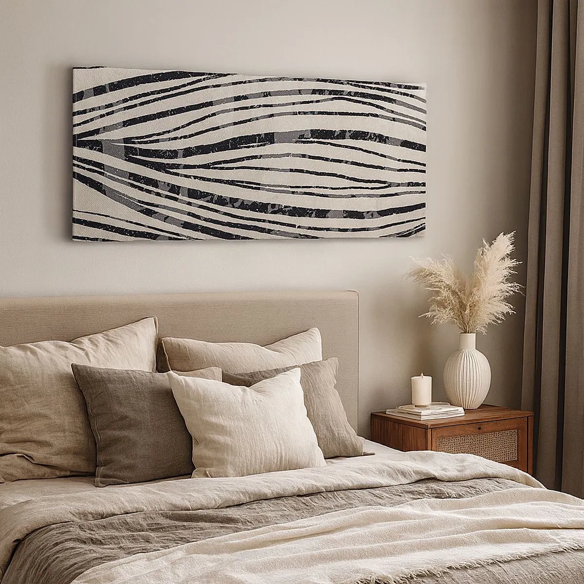 Obraz na płótnie - Rozlewisko linii - 100x40 cm