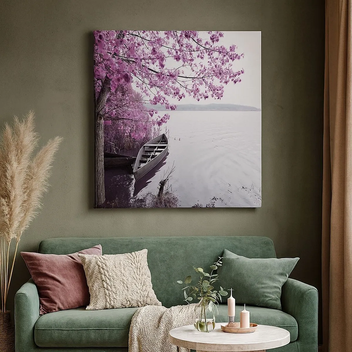 Obraz na płótnie - W różowej ciszy - 30x30 cm