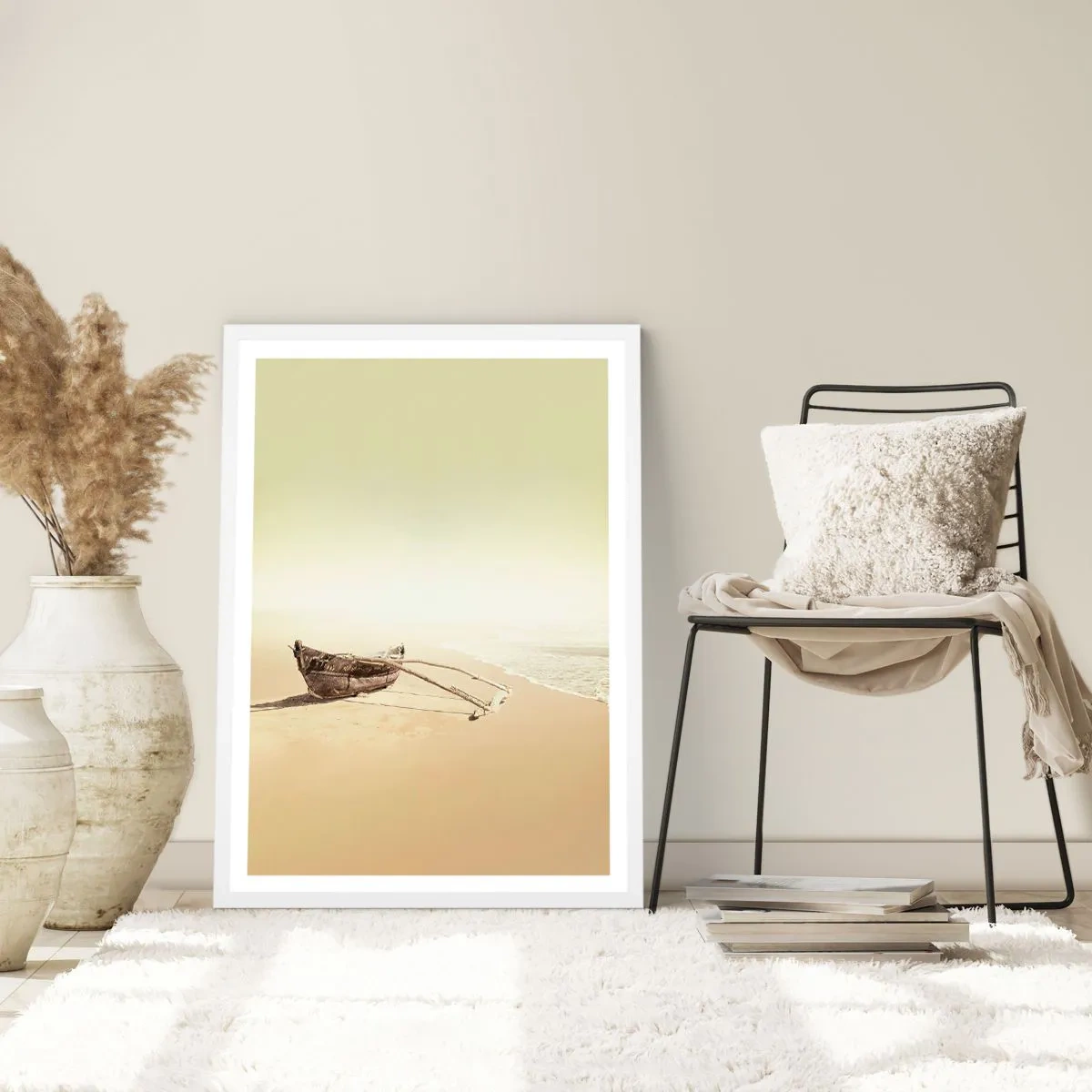 Plakat w białej ramie - Wspomnienie mórz południowych - 30x40 cm