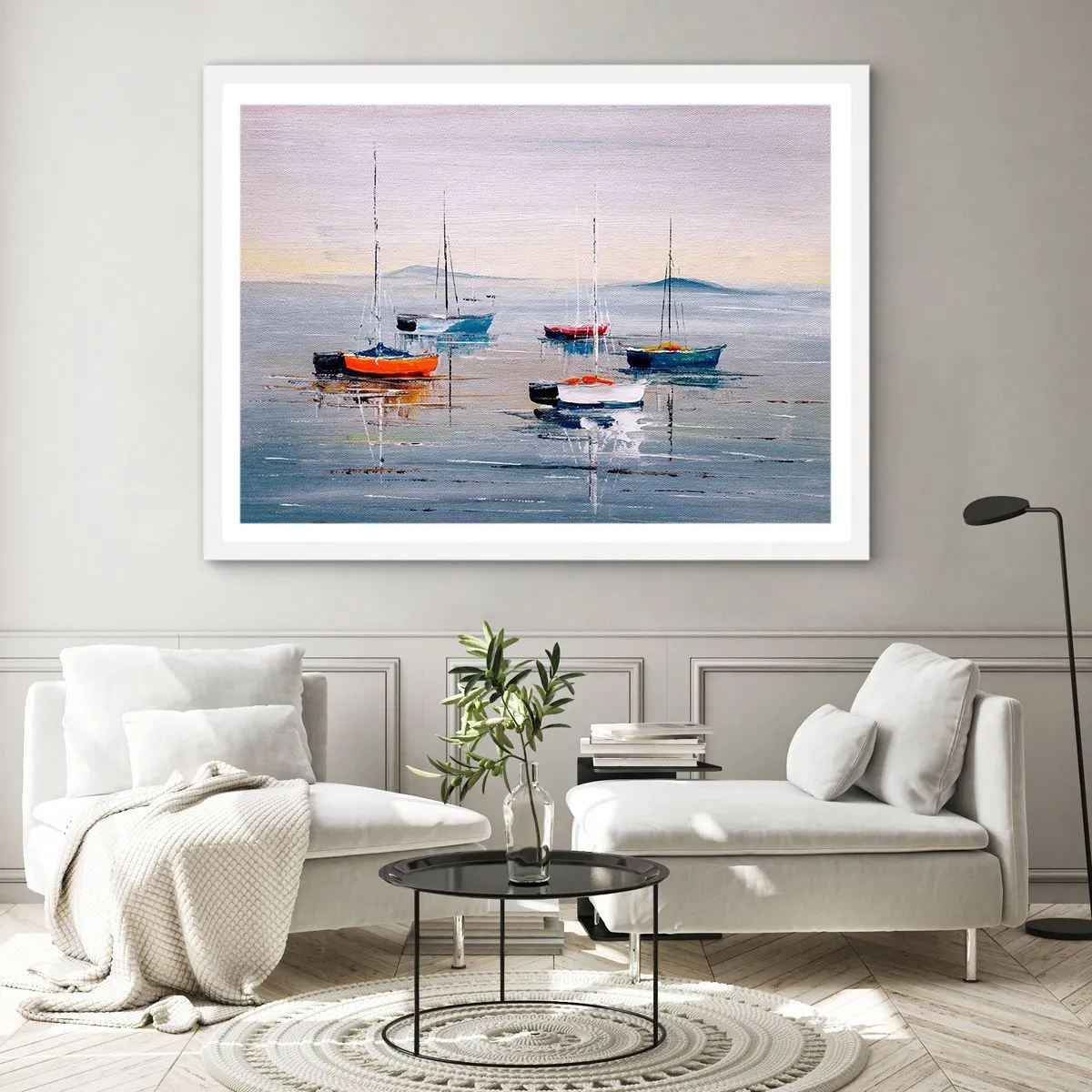 Plakat w białej ramie - Zasłużony odpoczynek - 100x70 cm