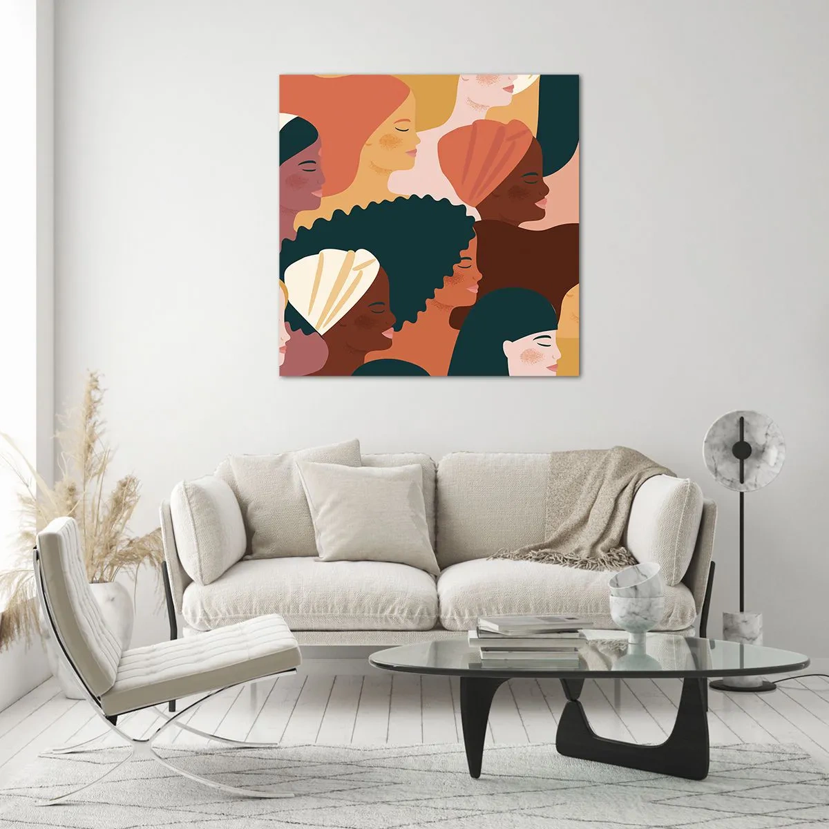 Obraz na szkle - Tylko kobiecość - 70x70 cm