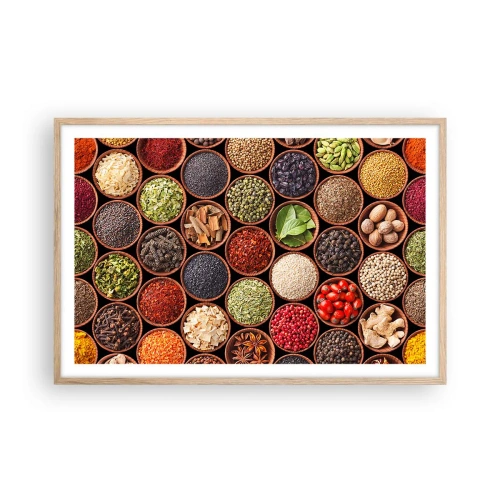 Plakat w ramie jasny dąb - Wszystkie smaki świata - 91x61 cm