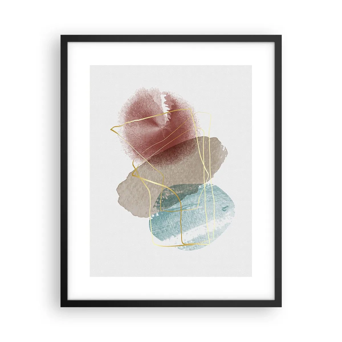 Plakat w czarnej ramie - Korale przestrzeni - 40x50 cm
