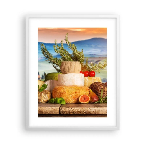 Plakat w białej ramie - Włoska radość życia - 40x50 cm