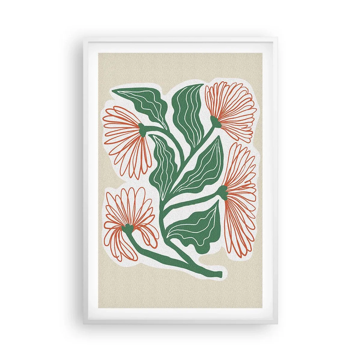 Plakat w białej ramie - Ludowe i nowoczesne - 61x91 cm