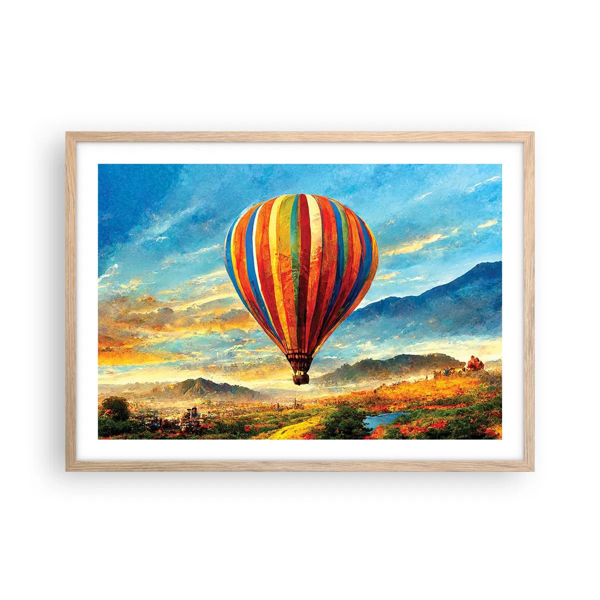 Plakat w ramie jasny dąb - W ciszy widać więcej - 70x50 cm