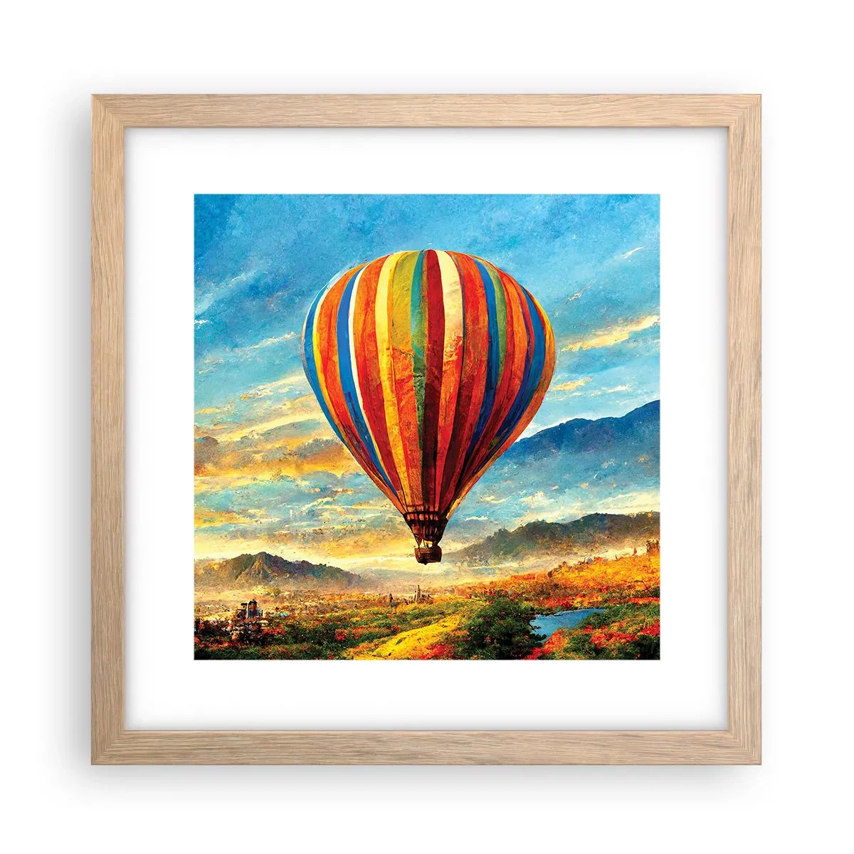 Plakat w ramie jasny dąb - W ciszy widać więcej - 30x30 cm
