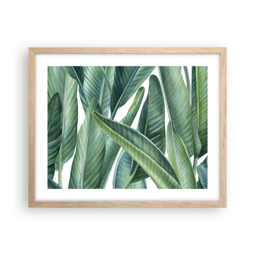 Plakat w ramie jasny dąb - Zieleń sama w sobie - 50x40 cm