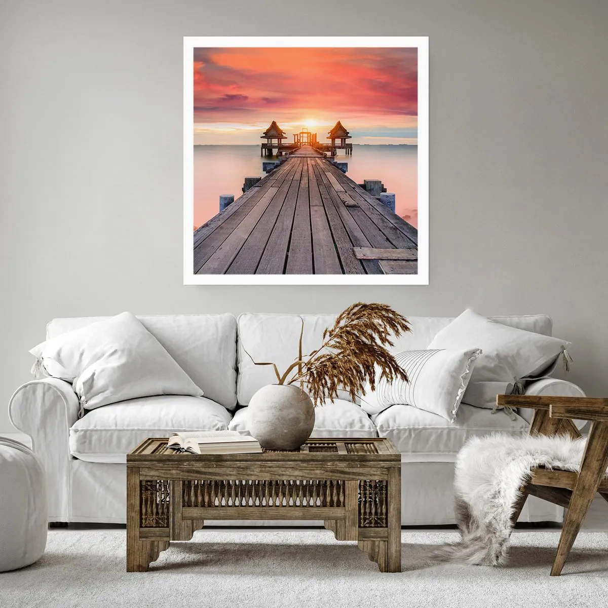 Plakat - Zachód na wschodzie - 60x60 cm