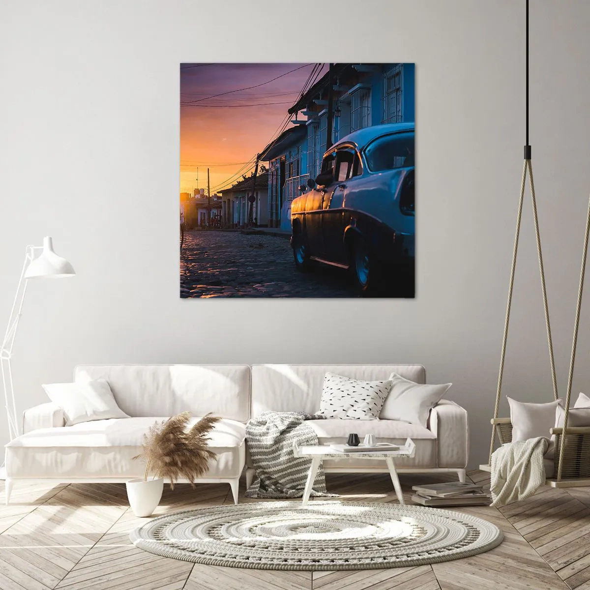 Obraz na płótnie - Tutaj zwalnia czas - 60x60 cm