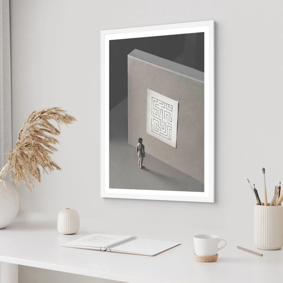 Plakat w białej ramie - Ale gdzie jestem? - 70x100 cm