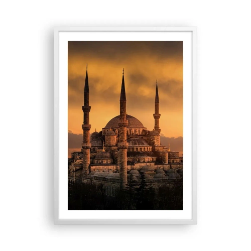 Plakat w białej ramie - Bóg jest wielki - 50x70 cm