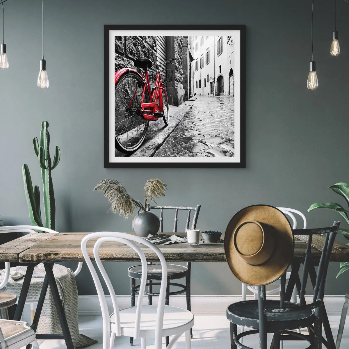 Plakat w czarnej ramie - Prawdziwe piękno się nie starzeje - 50x50 cm