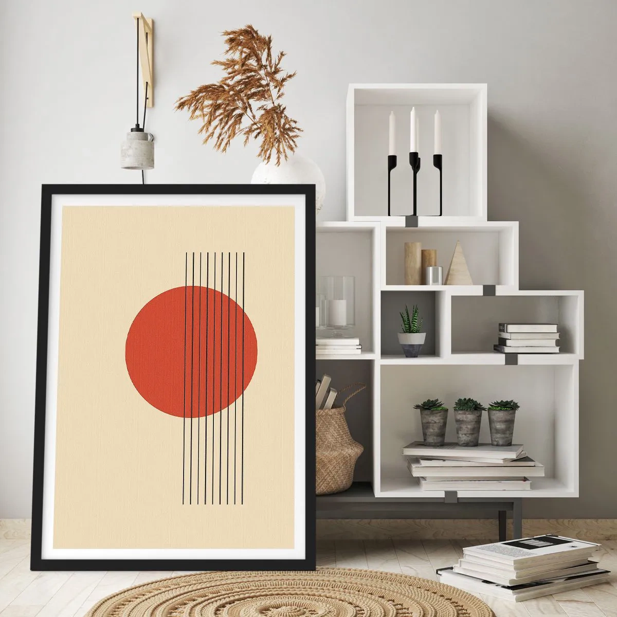 Plakat w czarnej ramie - W koło i dalej - 40x50 cm
