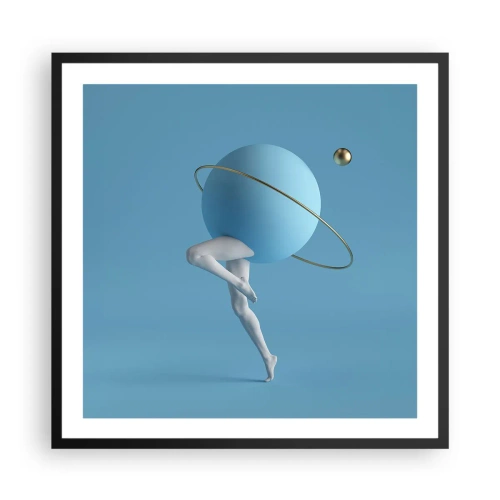 Plakat w czarnej ramie - A planety szaleją - 60x60 cm