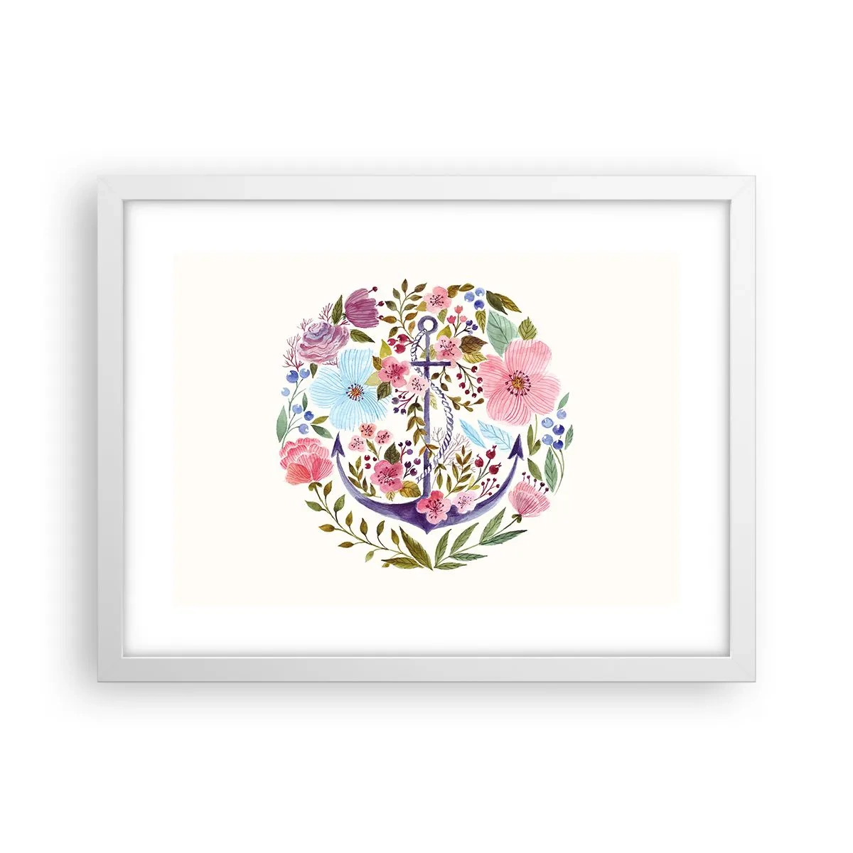 Plakat w białej ramie - Dobry sen żeglarza - 40x30 cm