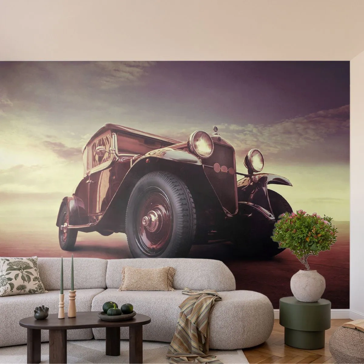 Fototapeta Samoprzylepna Deluxe Sticker - Powrócmy jak za dawnych lat… - Motoryzacja, Samochód Retro, Vintage - 250x175 cm