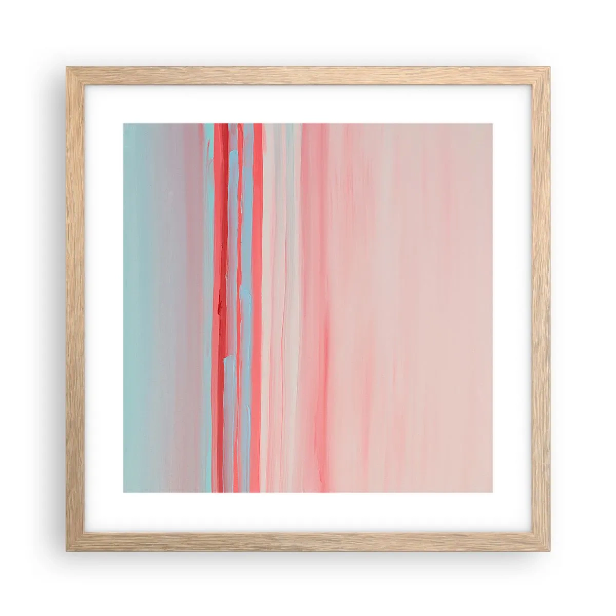 Plakat w ramie jasny dąb - Abstrakcja o świcie - 40x40 cm