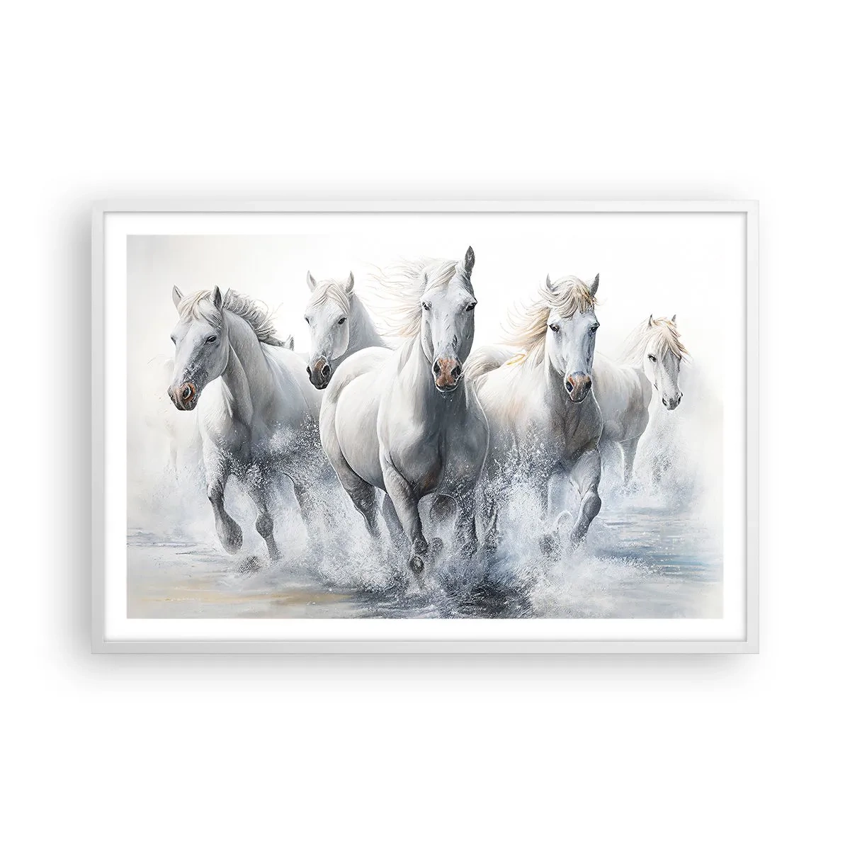 Plakat w białej ramie - Biała magia - 91x61 cm