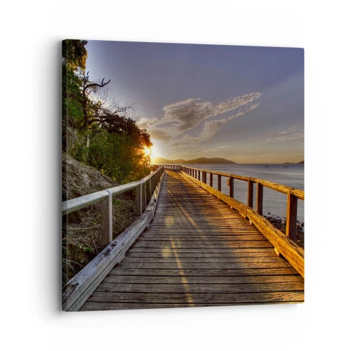 Obraz na płótnie - Iść, ciągle iść w stronę słońca - 30x30 cm